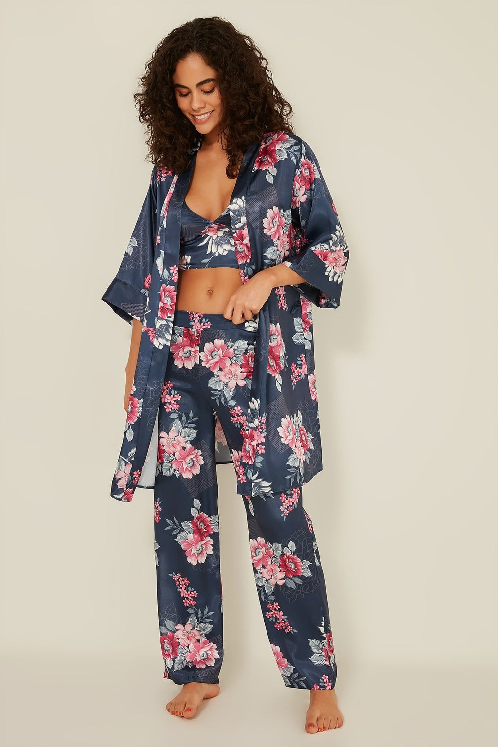 C&City Women Indigo Blue Pyjama set