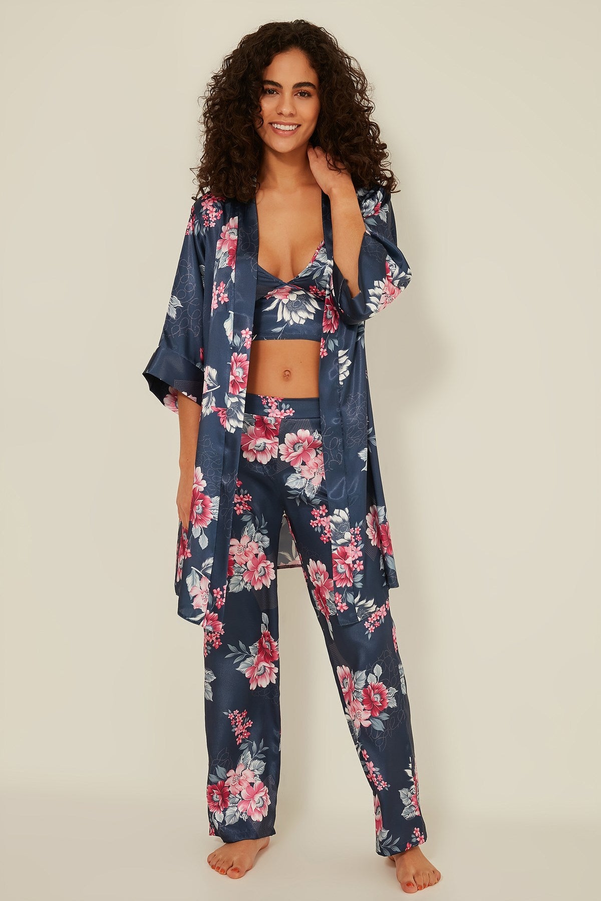 C&City Women Indigo Blue Pyjama set