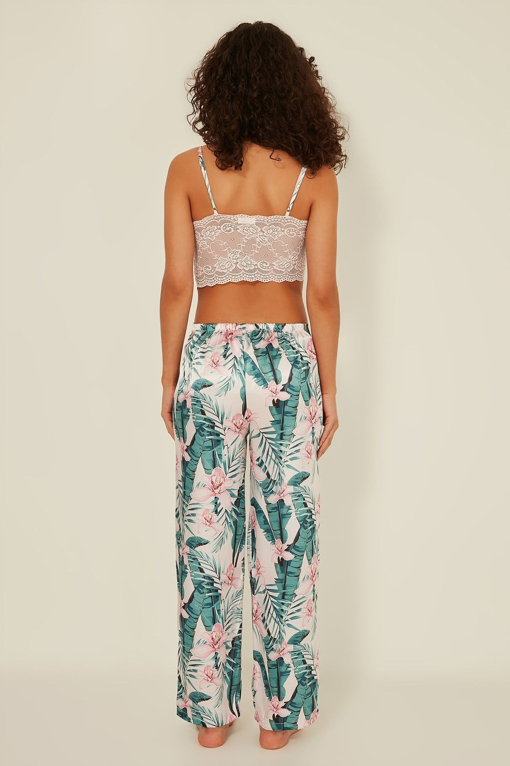C&City Women Offwhite - Green Pyjama set