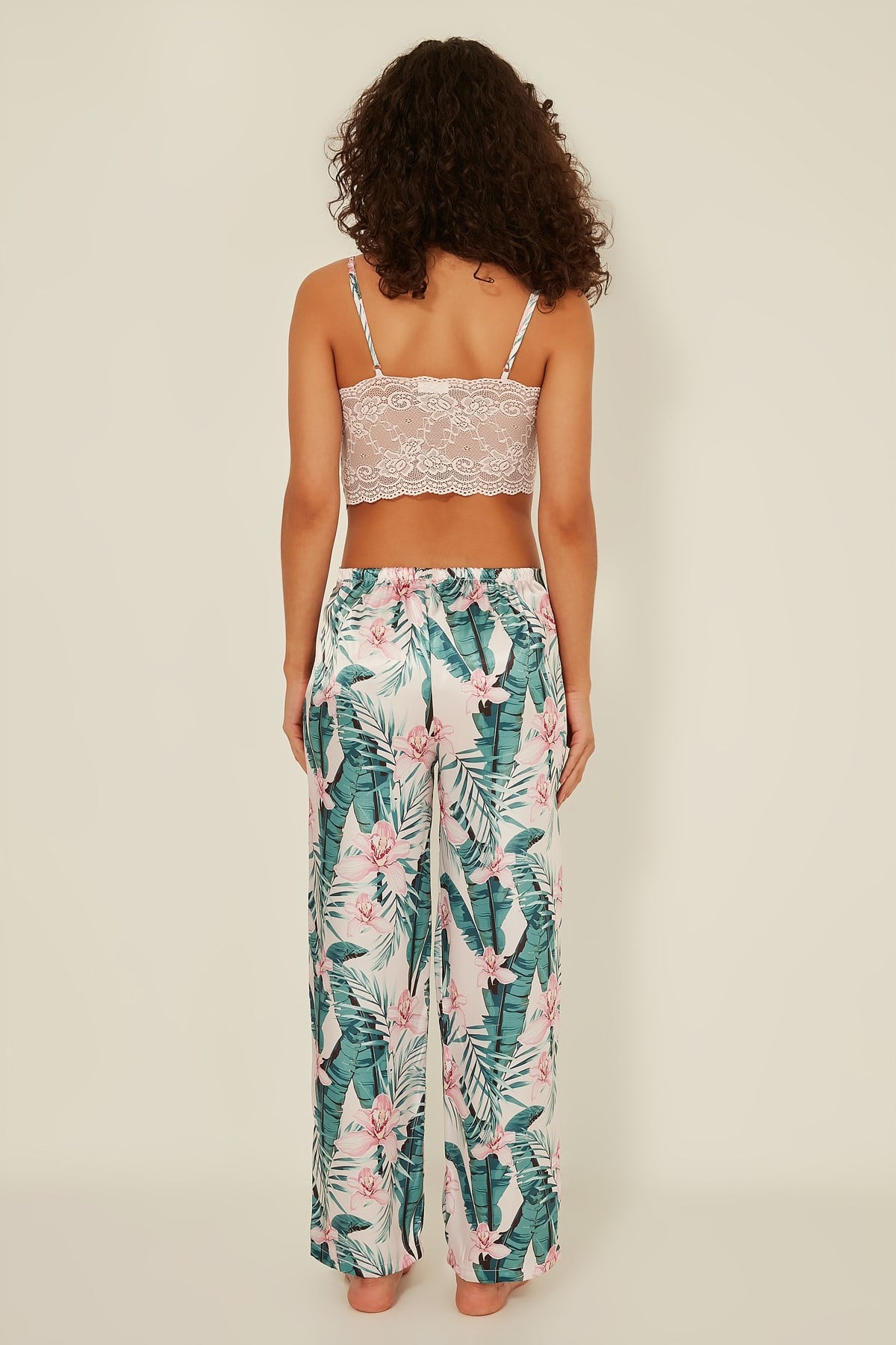 C&City Women Offwhite - Green Pyjama set
