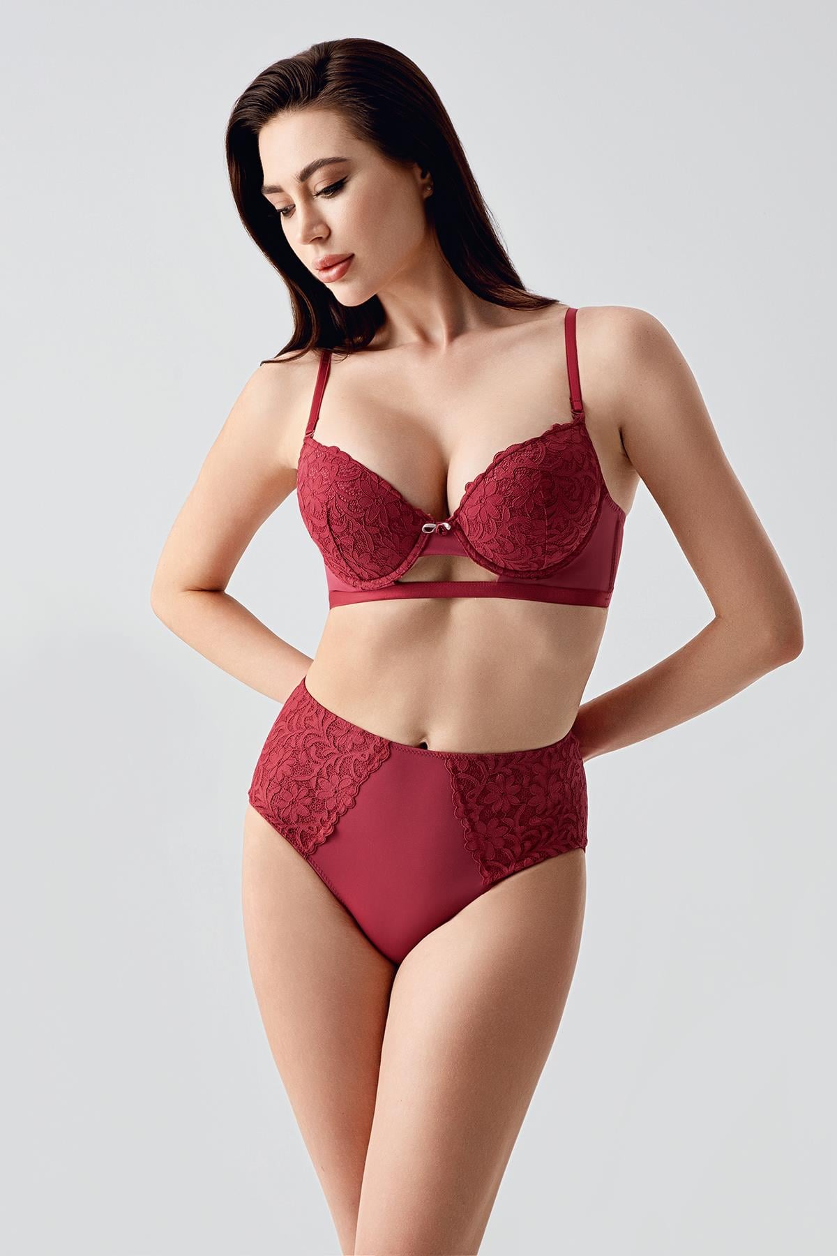 C&City Women Burgundy Bra