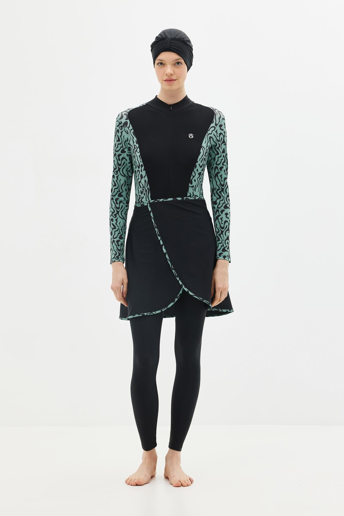 C&City Unisex Green - Black Leggings