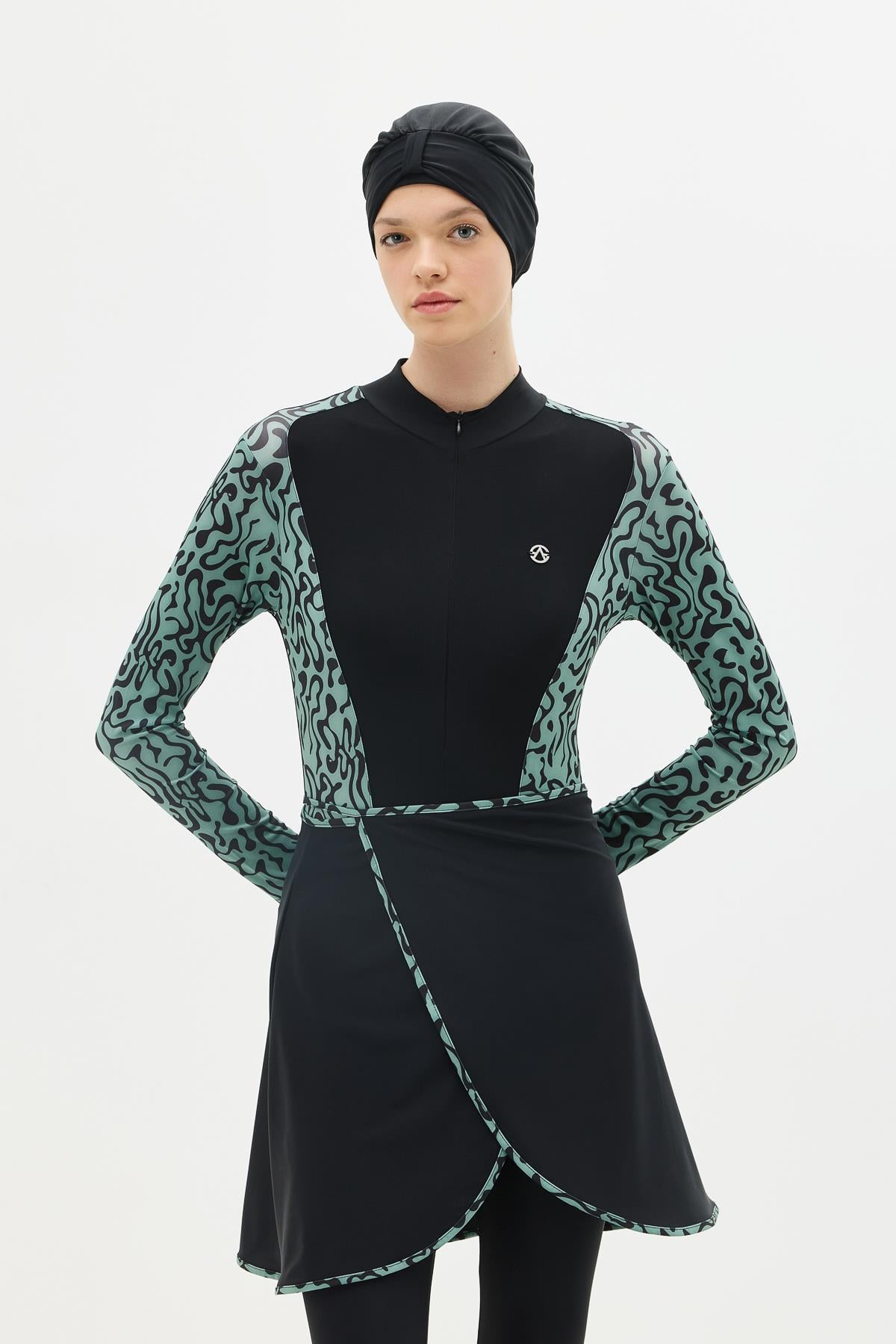 C&City Unisex Green - Black Leggings