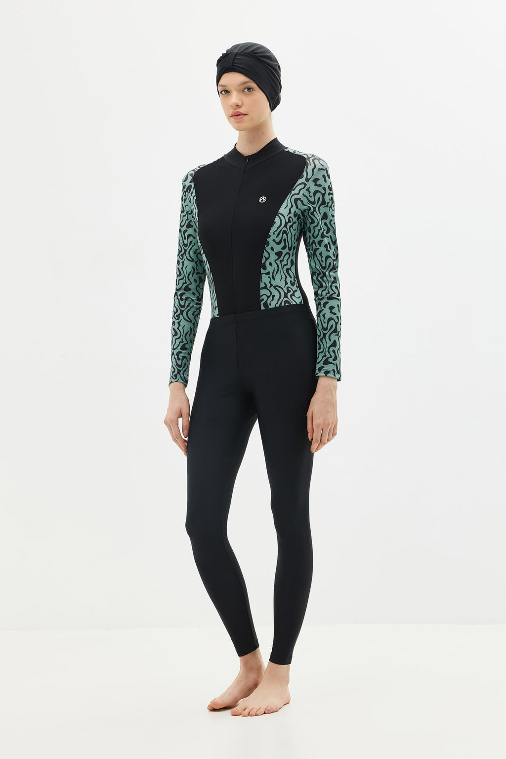 C&City Unisex Green - Black Leggings