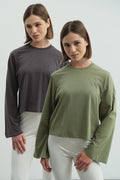 C&City Unisex Khaki Green - Smoke Grey Pajamas