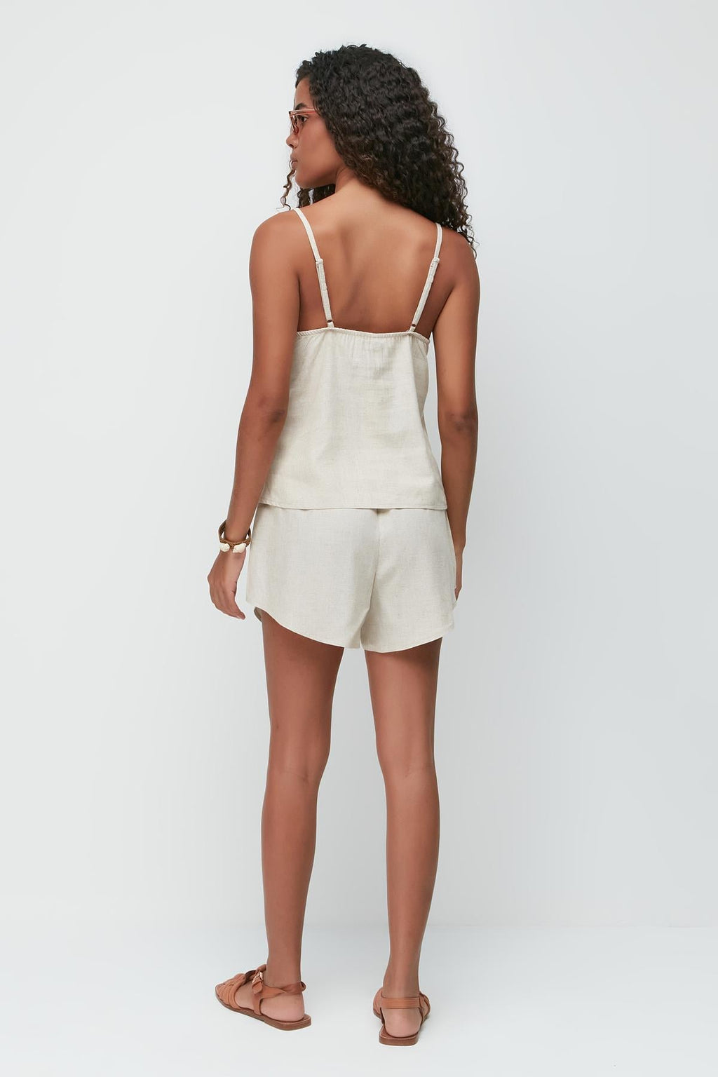 C&City Unisex Beige Camisole