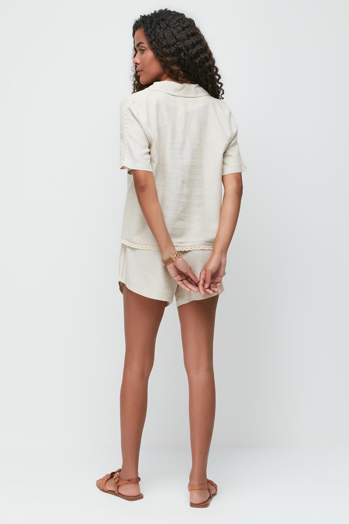 C&City Unisex Beige Shorts