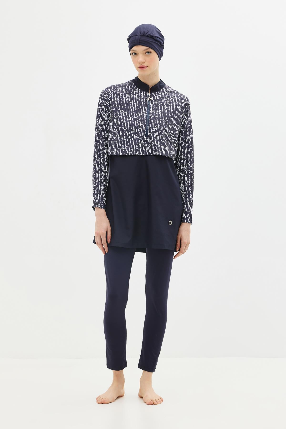 C&City Unisex Navy Blue - White Burkinis