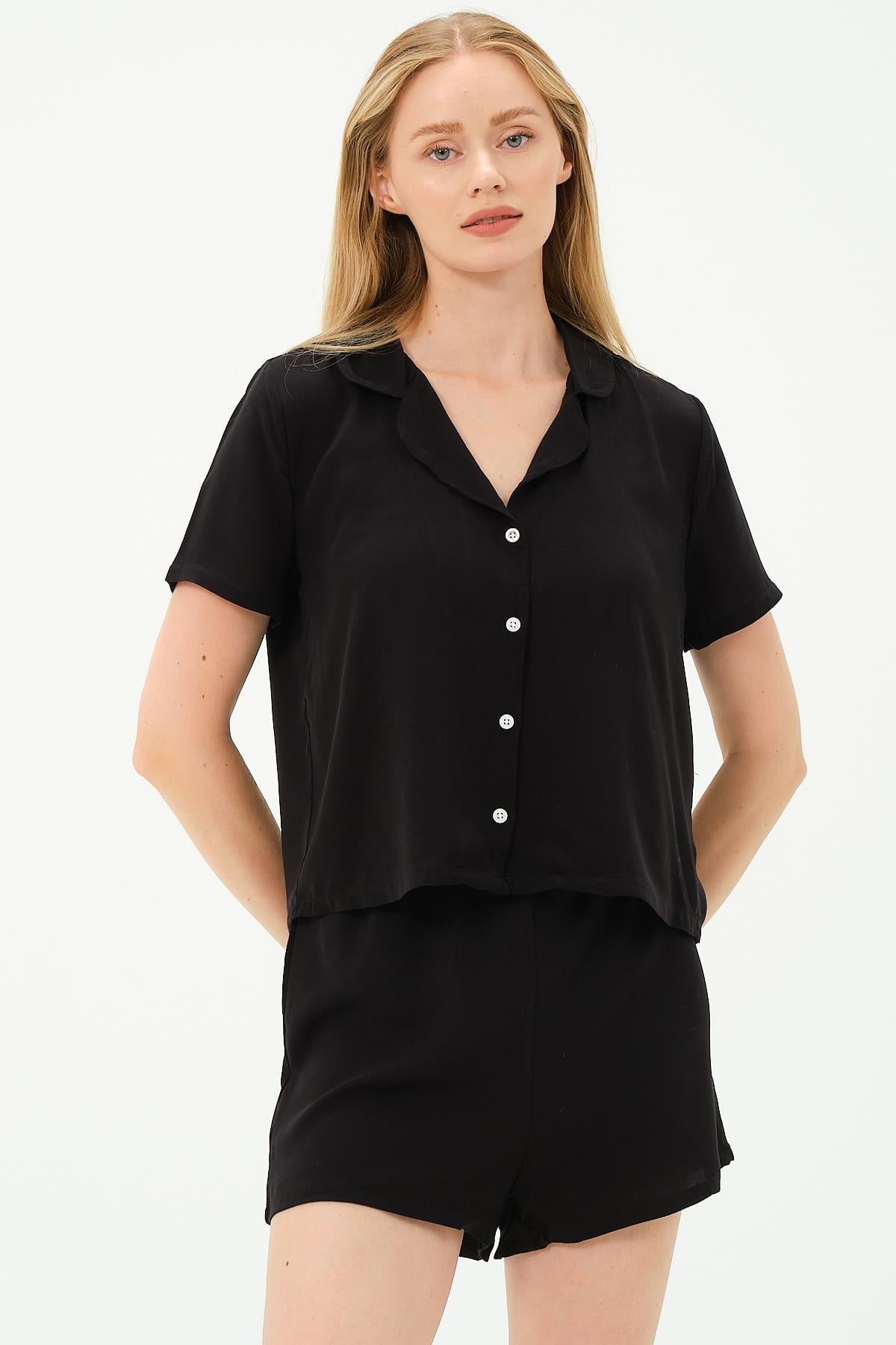 C&City Unisex Black Shorts